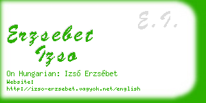 erzsebet izso business card
