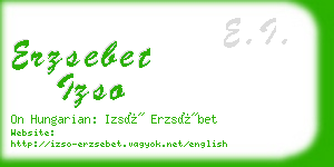 erzsebet izso business card